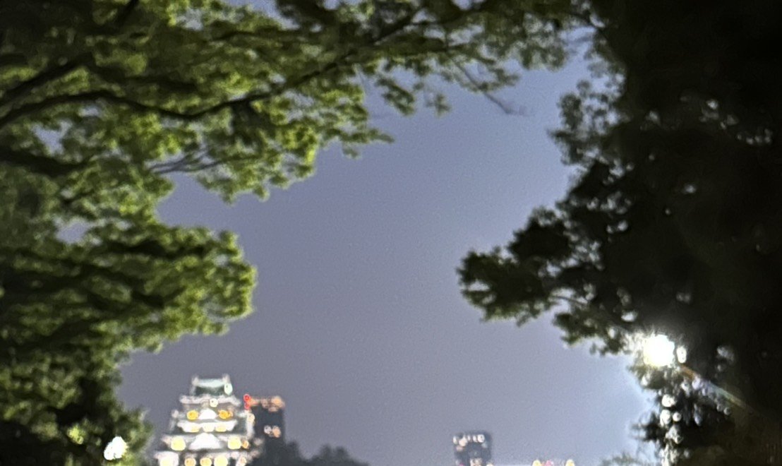 夜の大阪城ホール周辺の夜景