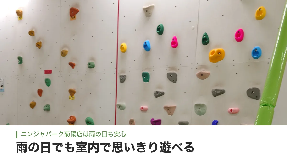 ニンジャパーク菊陽店の初級ボルダリングの壁