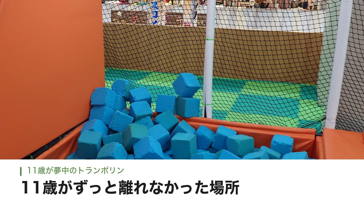 ニンジャパーク菊陽店のトランポリンエリアにあるスポンジプール